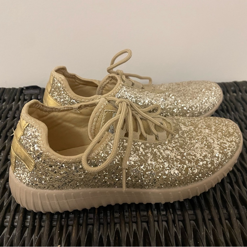 Sparkly Gold Sneakers